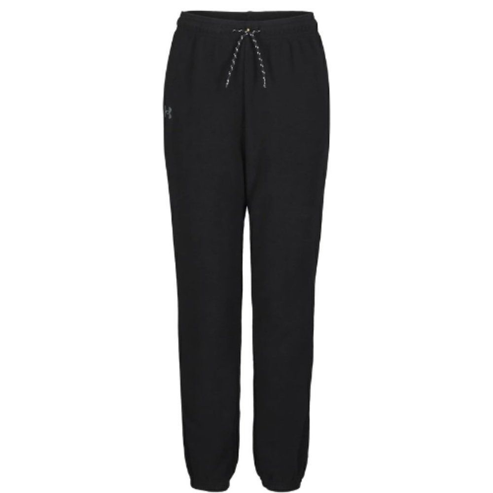 Under Armour Boy's Black Logo Twist Elastic Waist Jogger Pants Size XL